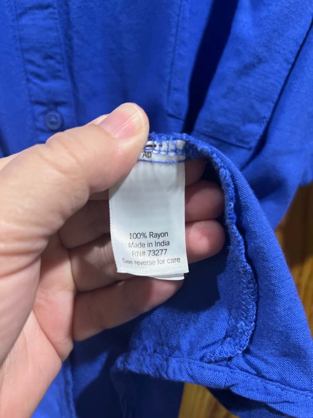 croft & barrow Royal Blue Short Sleeve Button-Up Shirt - Picture 3 of 6